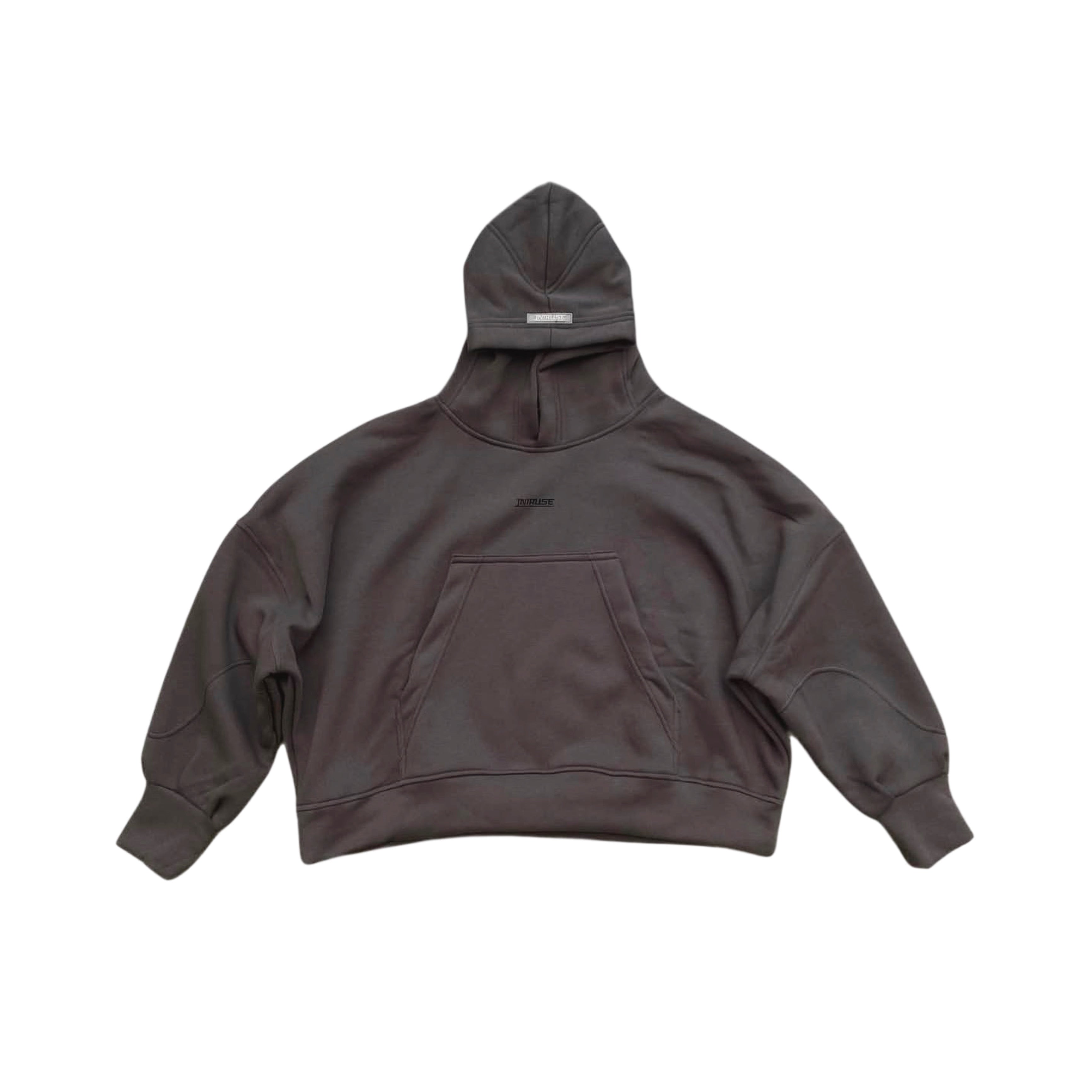 Cropped dark grey hoodie