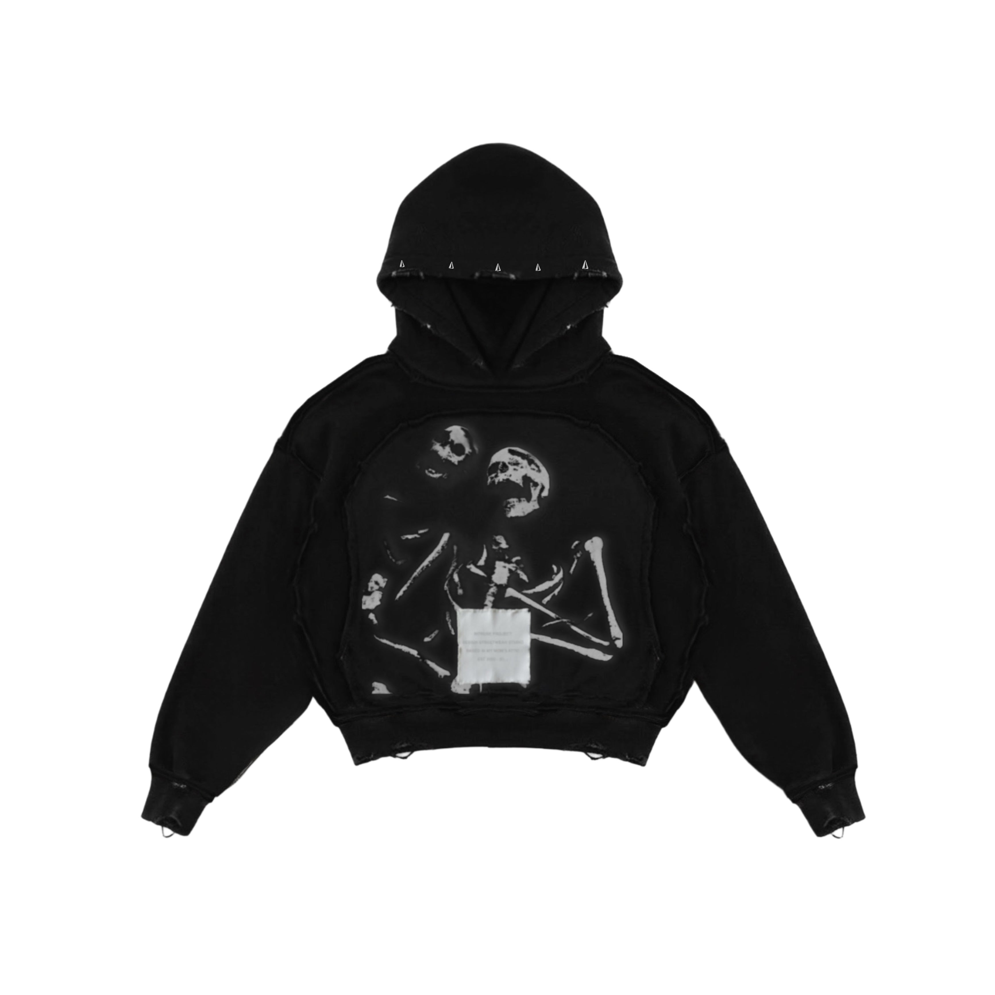 Destroyed skeleton hoodie