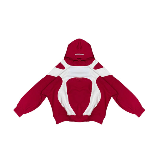 Clean lines hoodie rojo