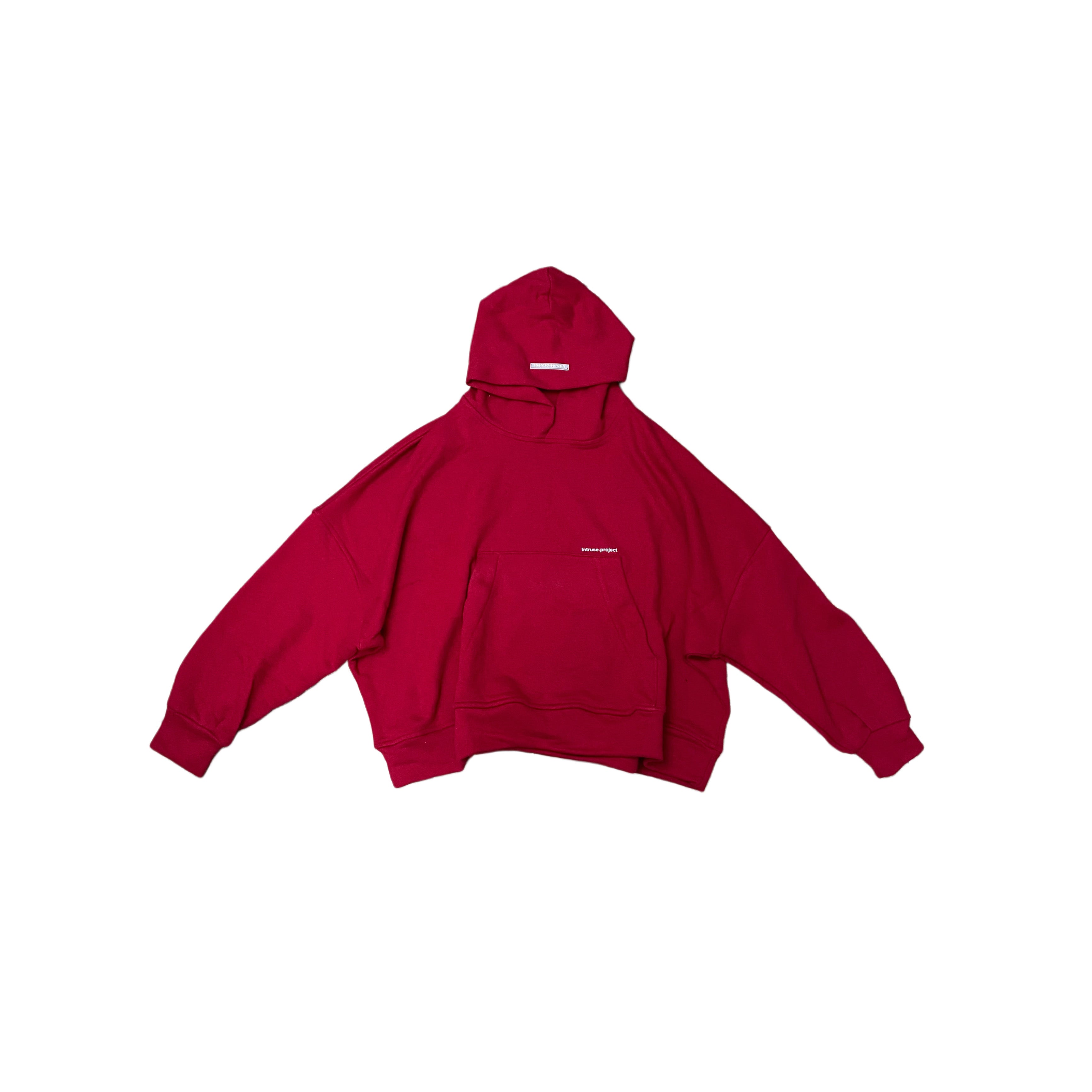 Oversize cropped hoodie V2 rojo