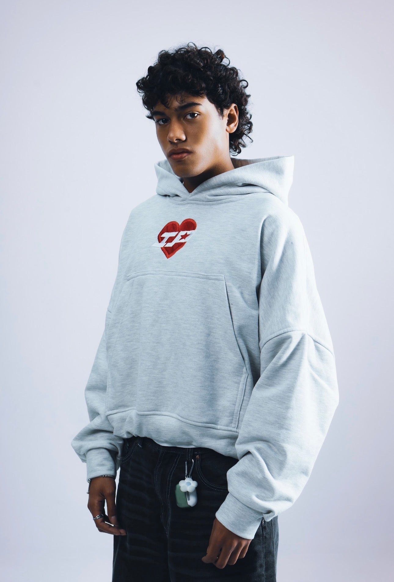 Heart boxy hoodie