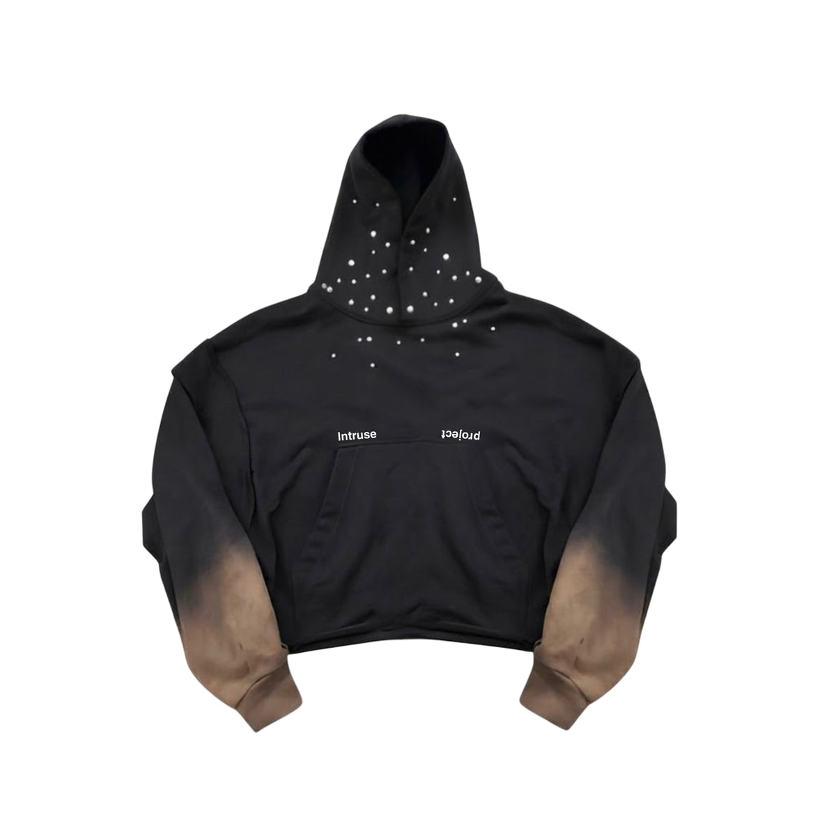 Perlas hoodie negro