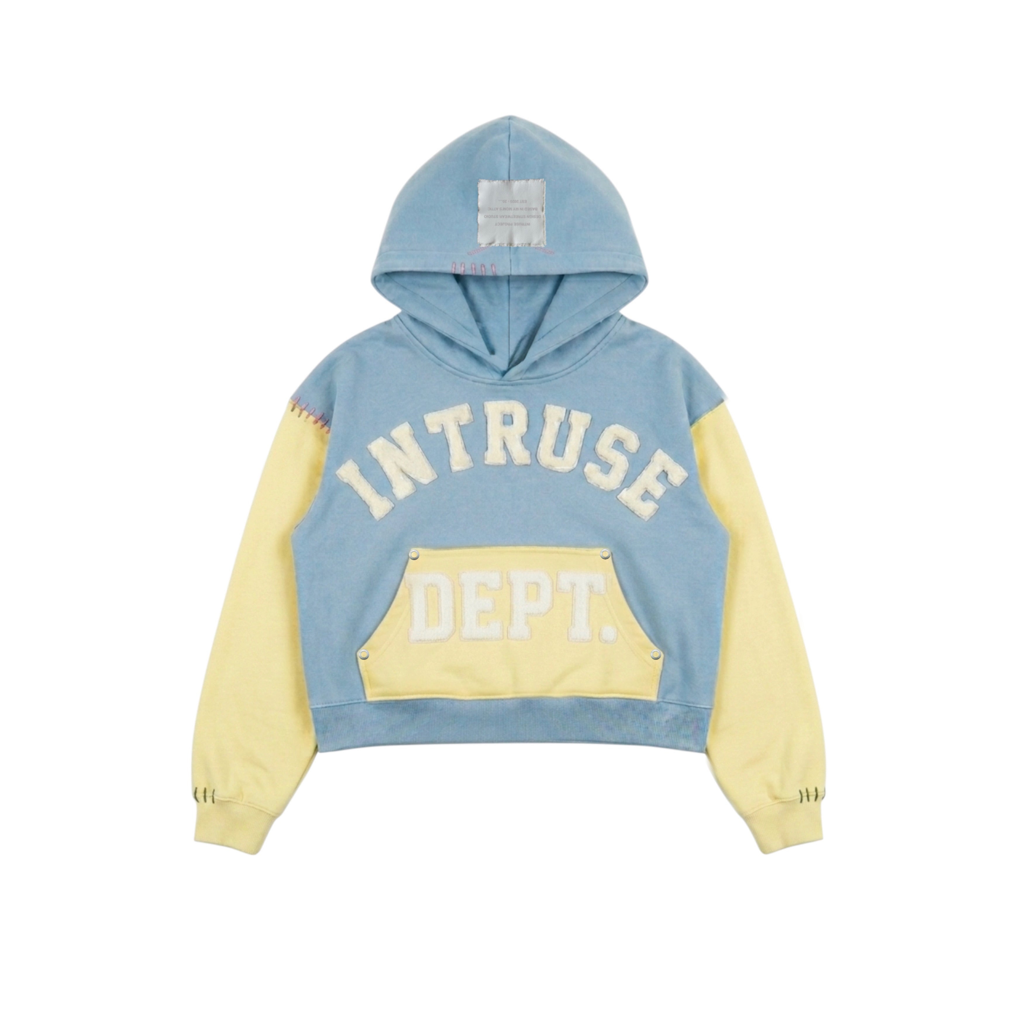 DEPT. BLUE/YELLOW BOXY HOODIE (5-7 dias hábiles)