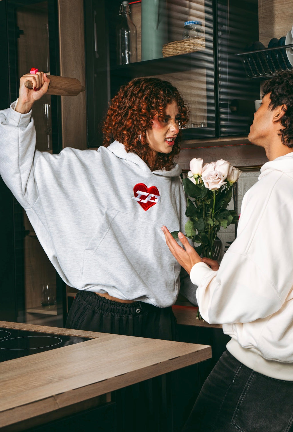 Heart boxy hoodie