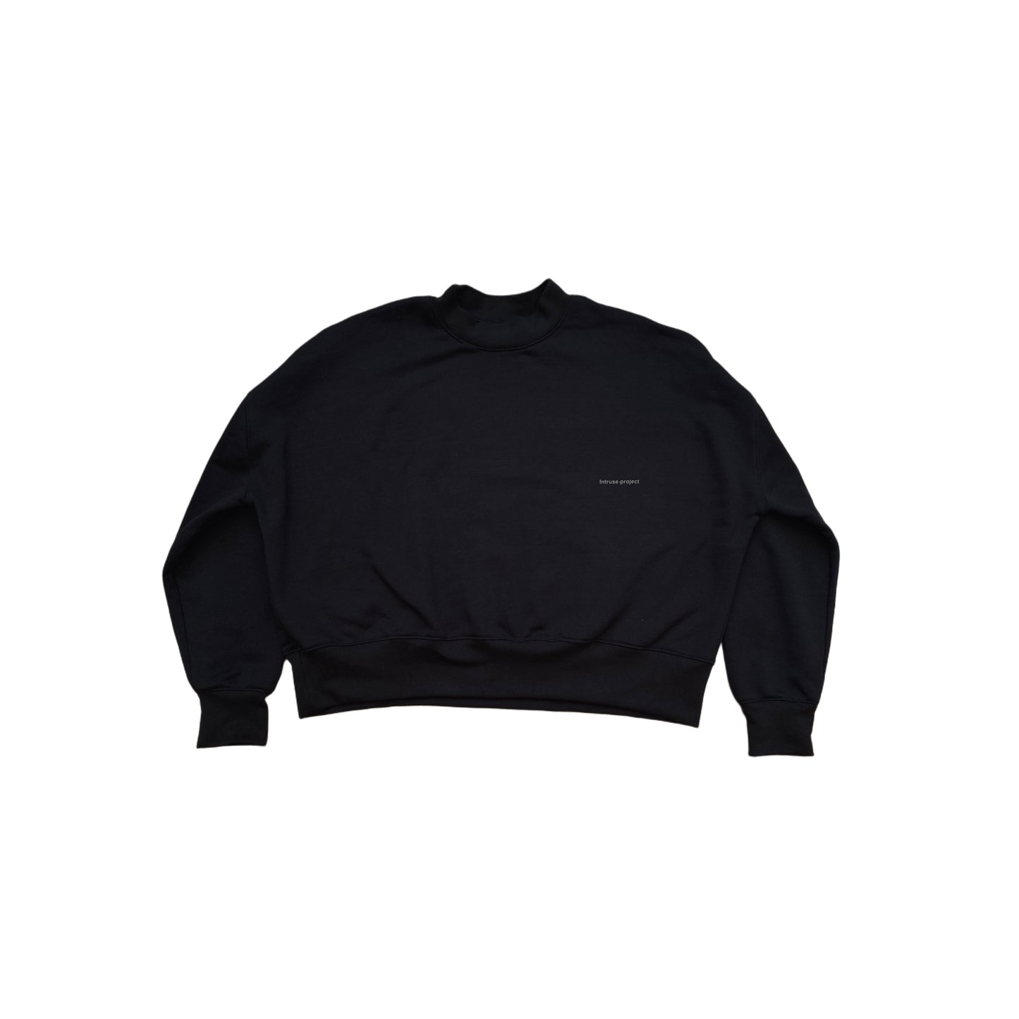 Cropped crewneck negro