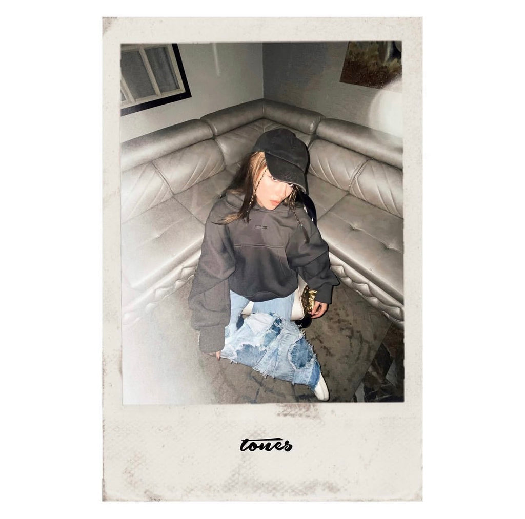 Cropped dark grey hoodie