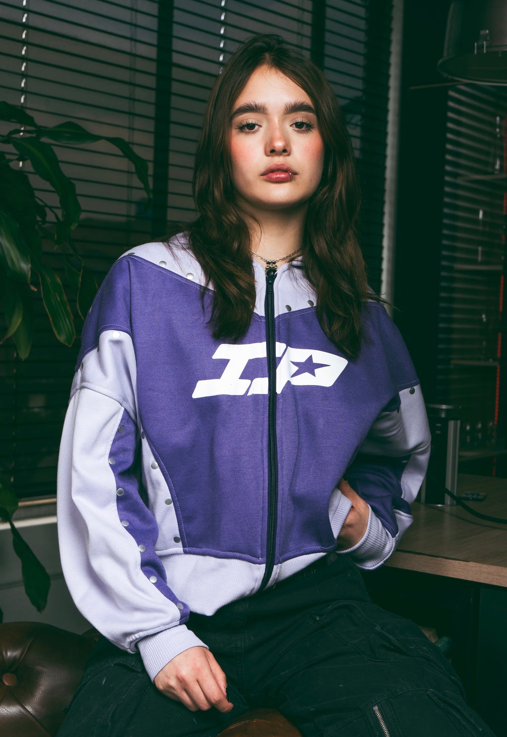 Nebula hoodie púrpura