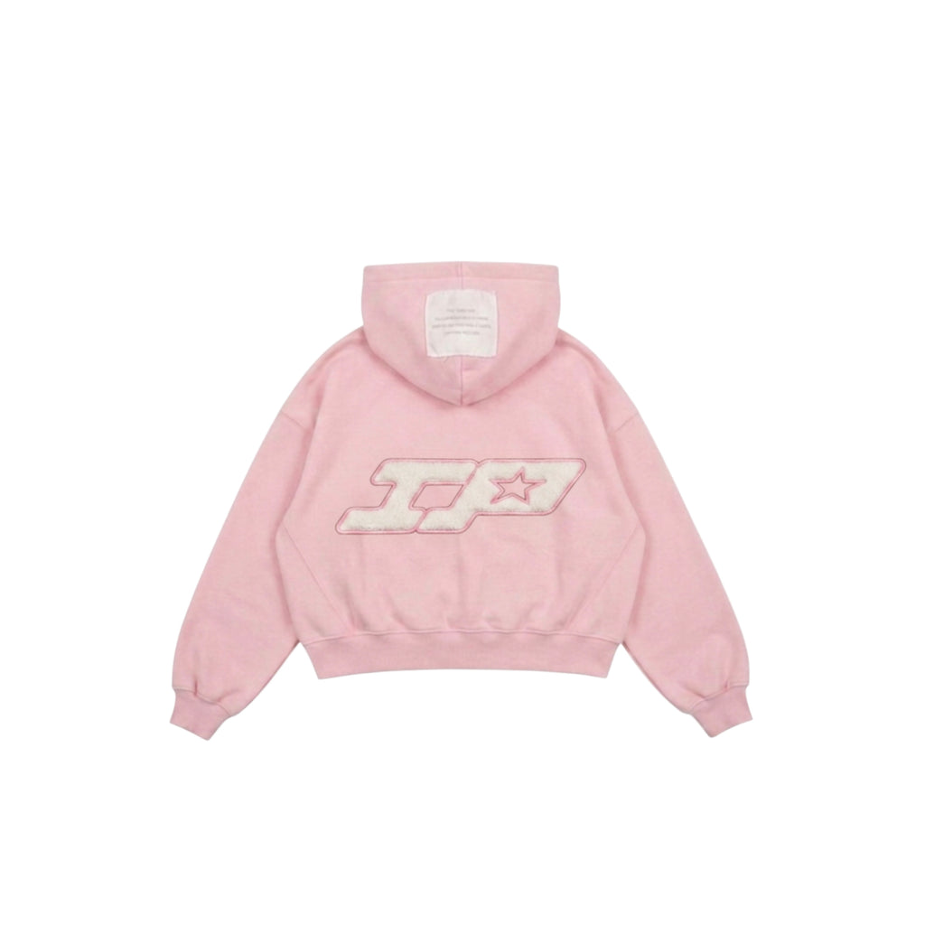 Double zip rosado peluche