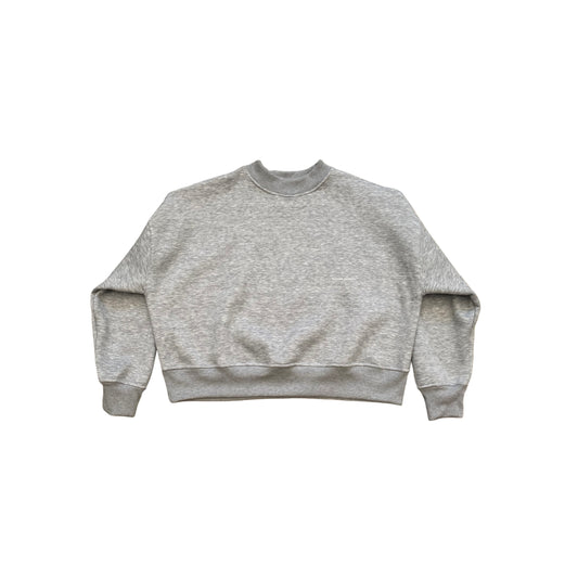 Cropped crewneck gris