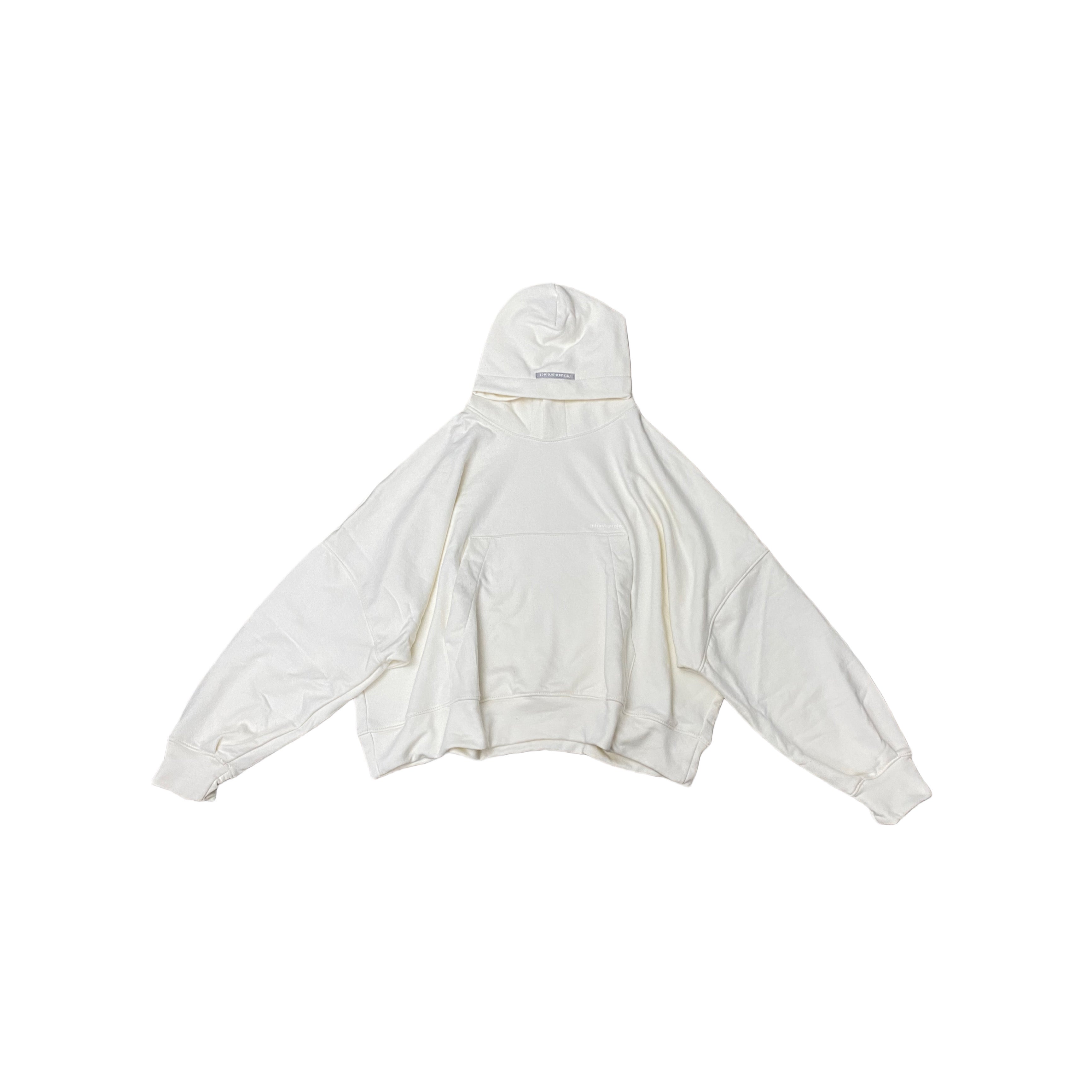 Oversize cropped hoodie V2 marfil
