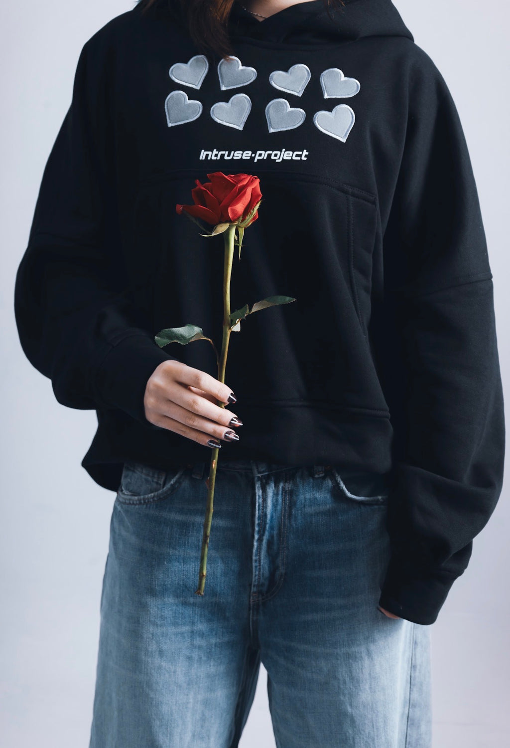 Superlove boxy hoodie black version SV UNRELEASED