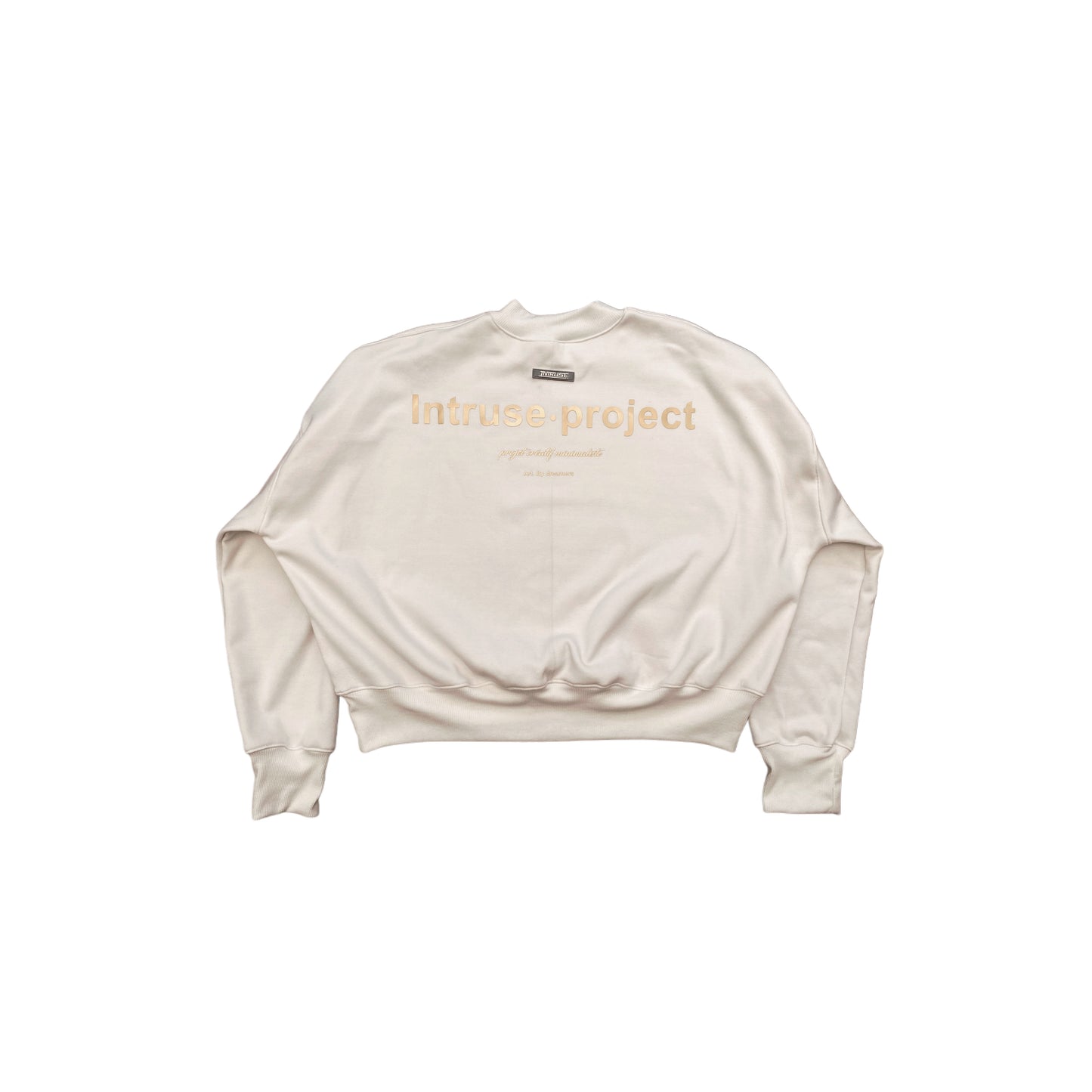 Cropped crewneck marfil