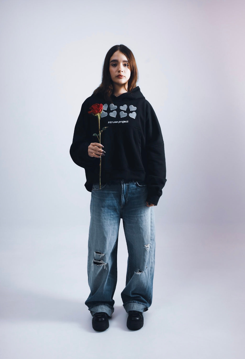Superlove boxy hoodie black version SV UNRELEASED