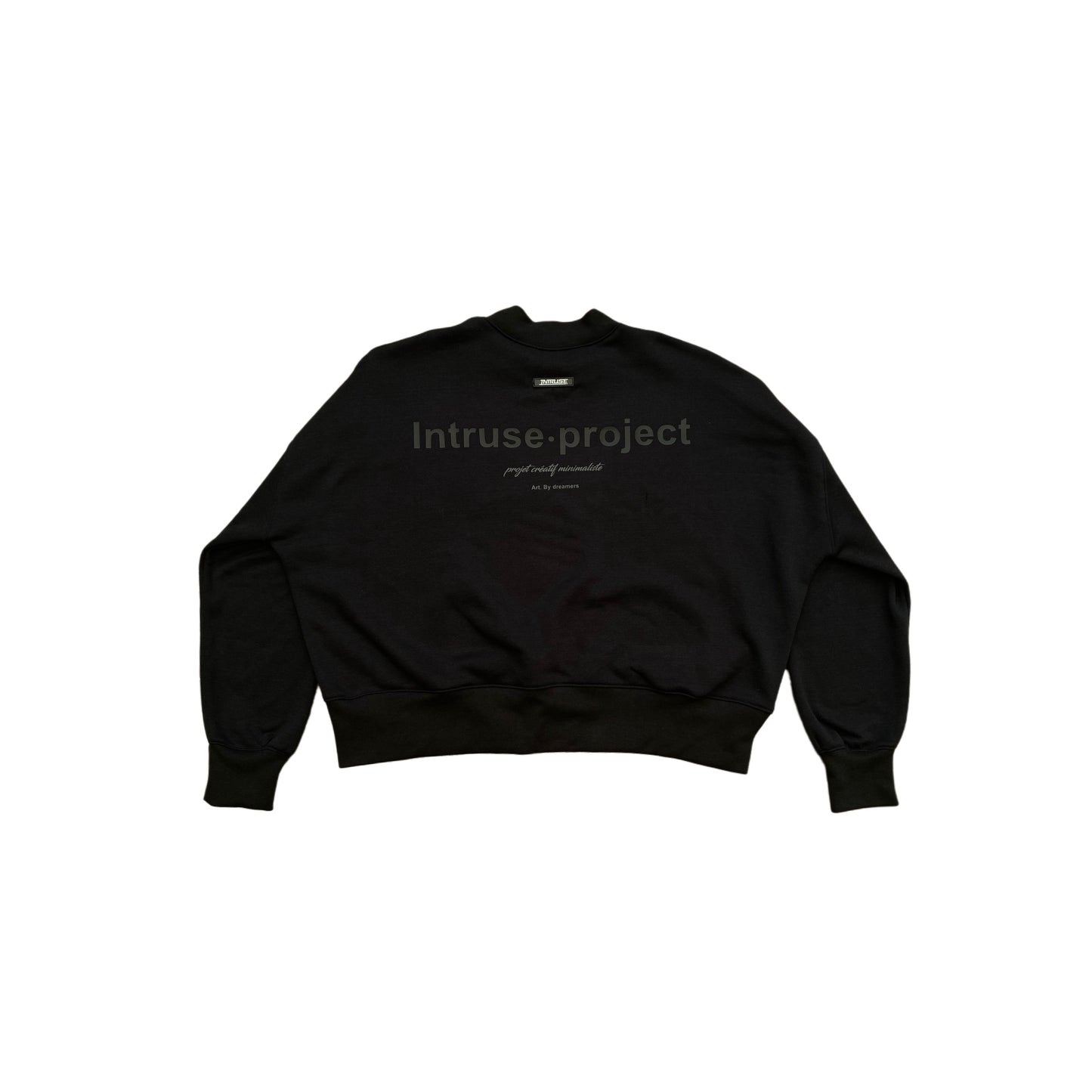 Cropped crewneck negro