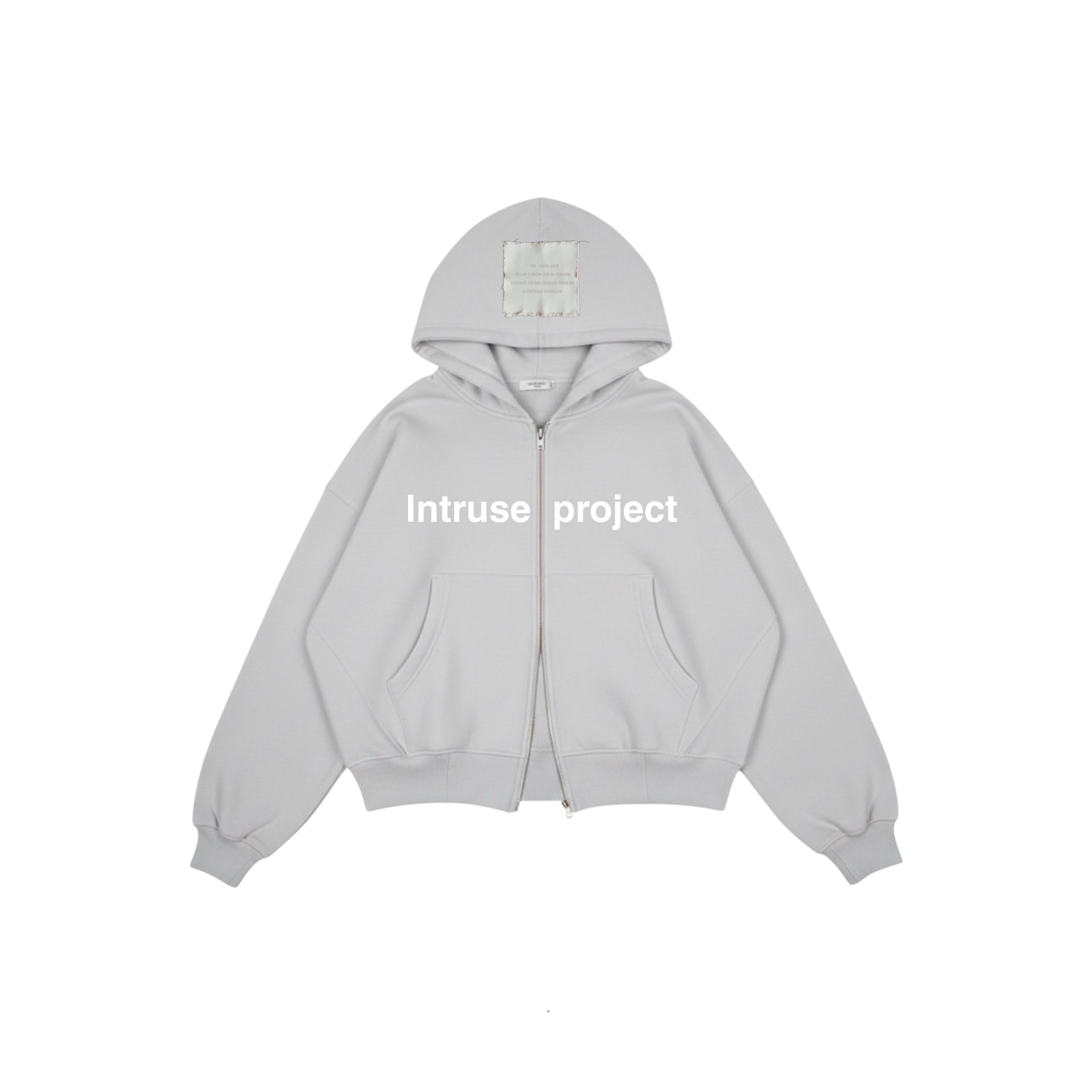 Double zip boxy hoodie