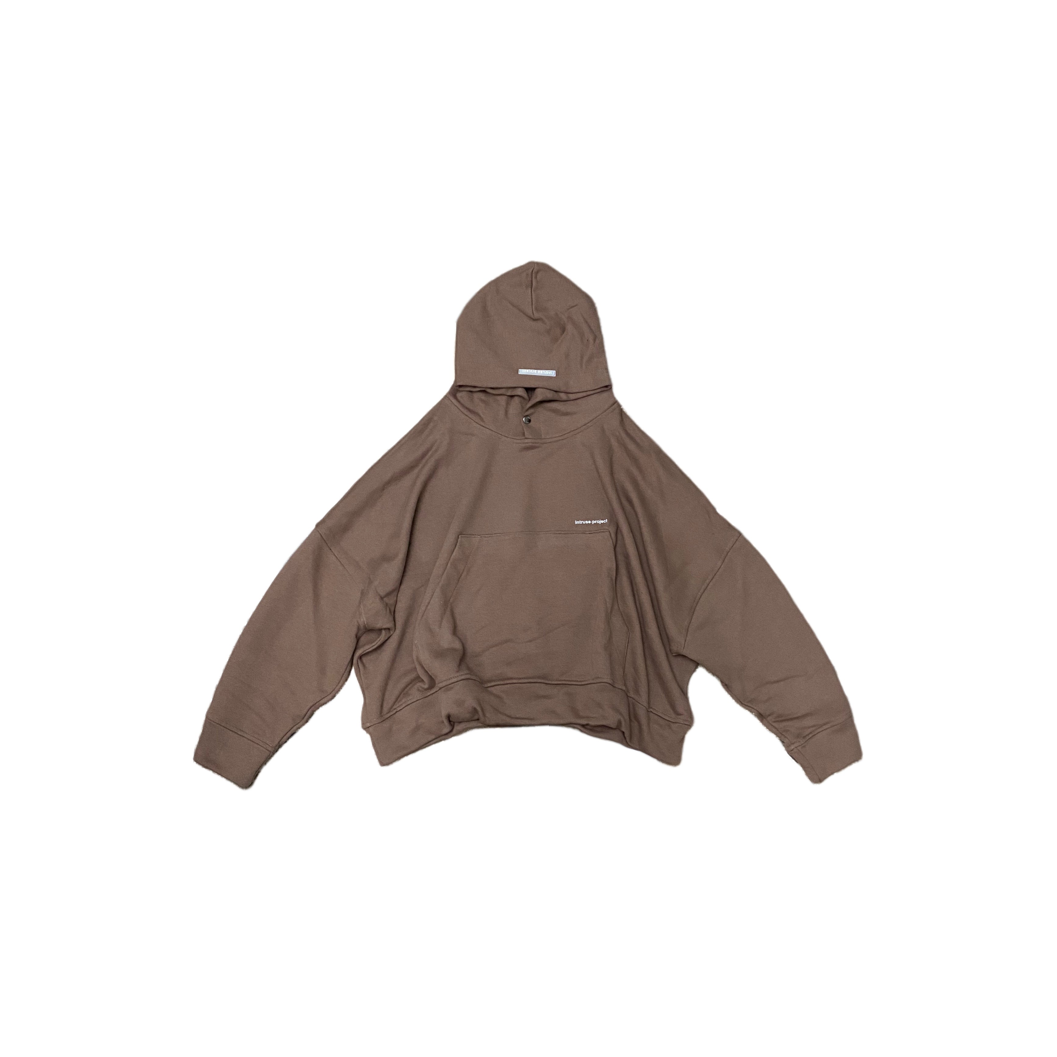 Oversize cropped hoodie V2 café claro