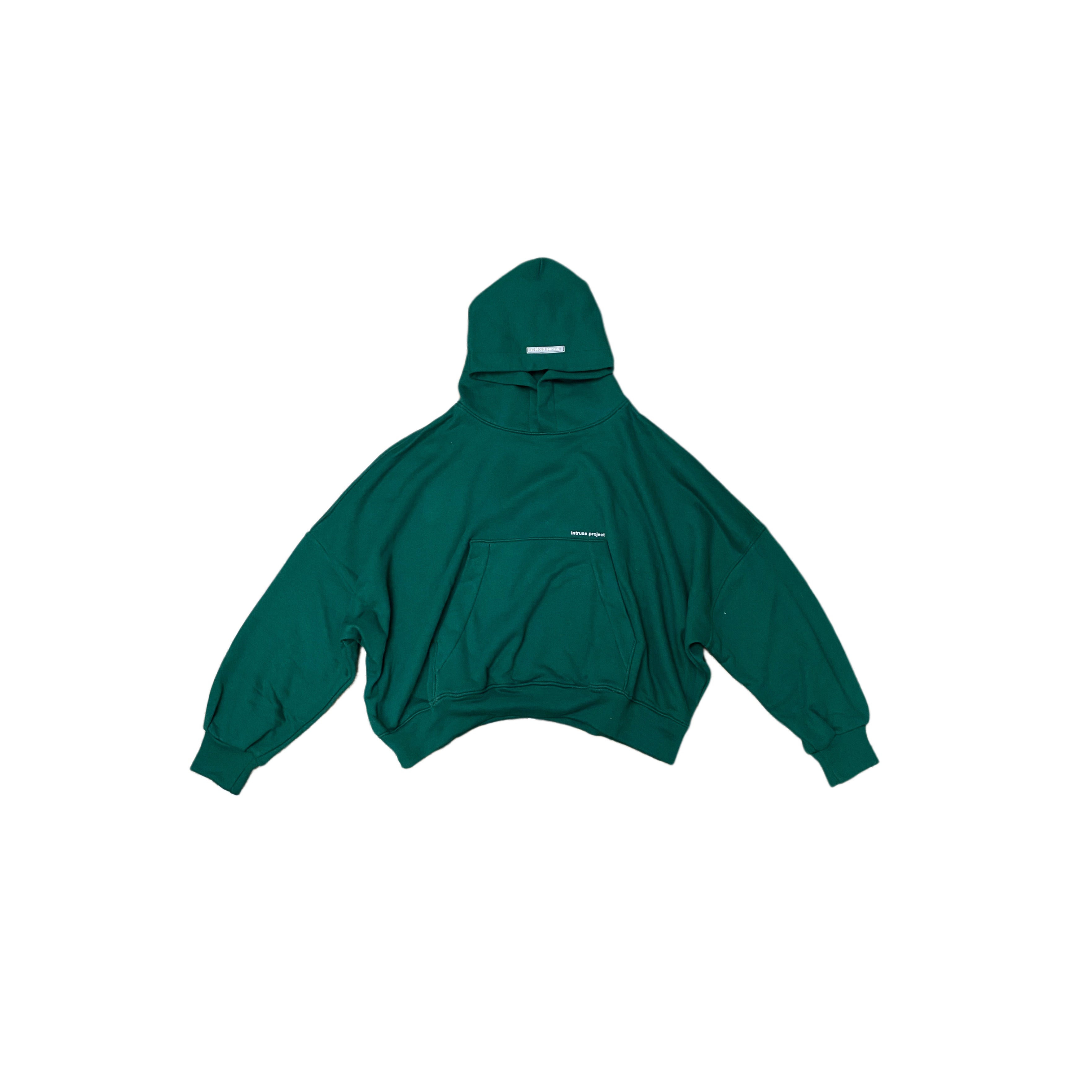 Oversize cropped hoodie V2 verde pino