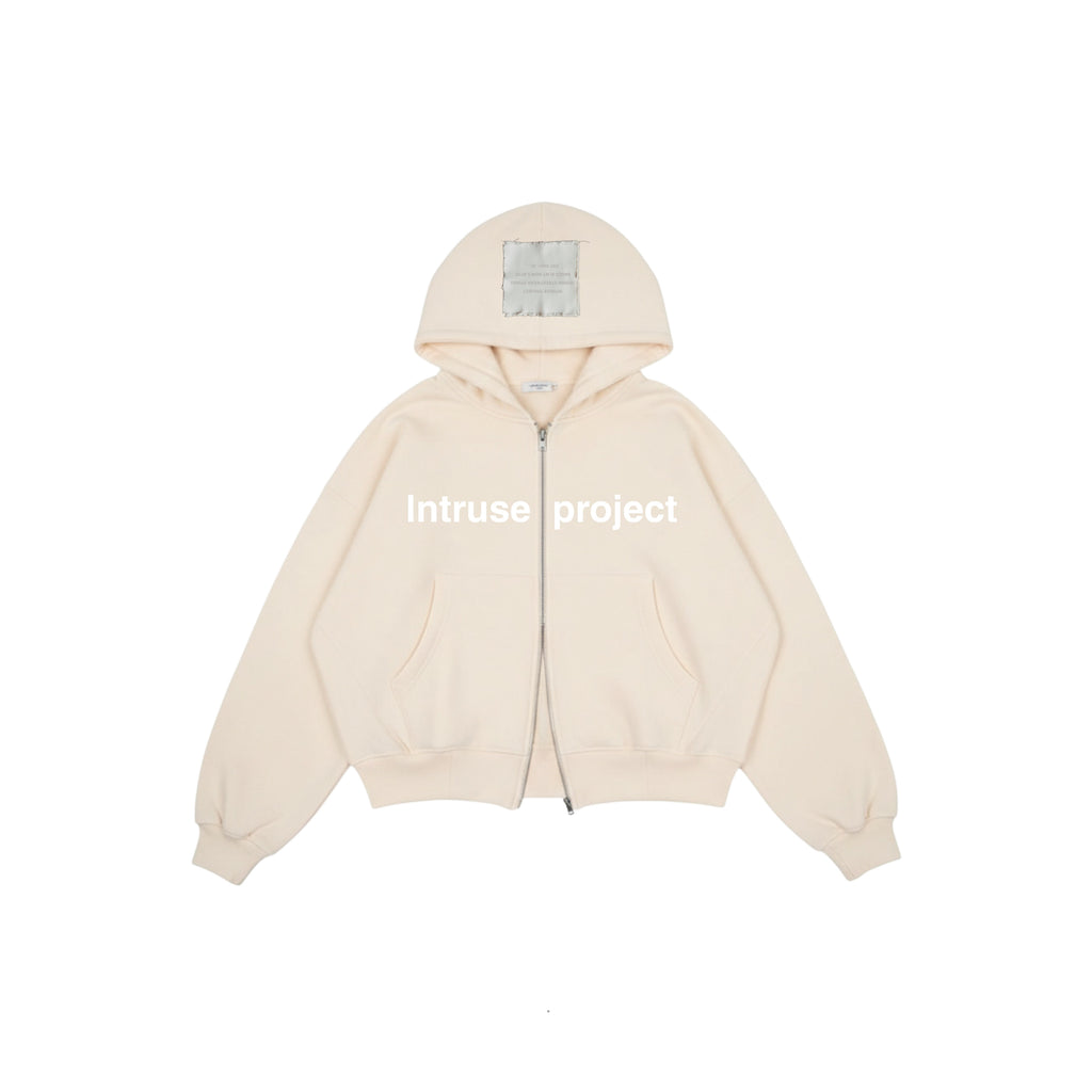 Double zip boxy hoodie