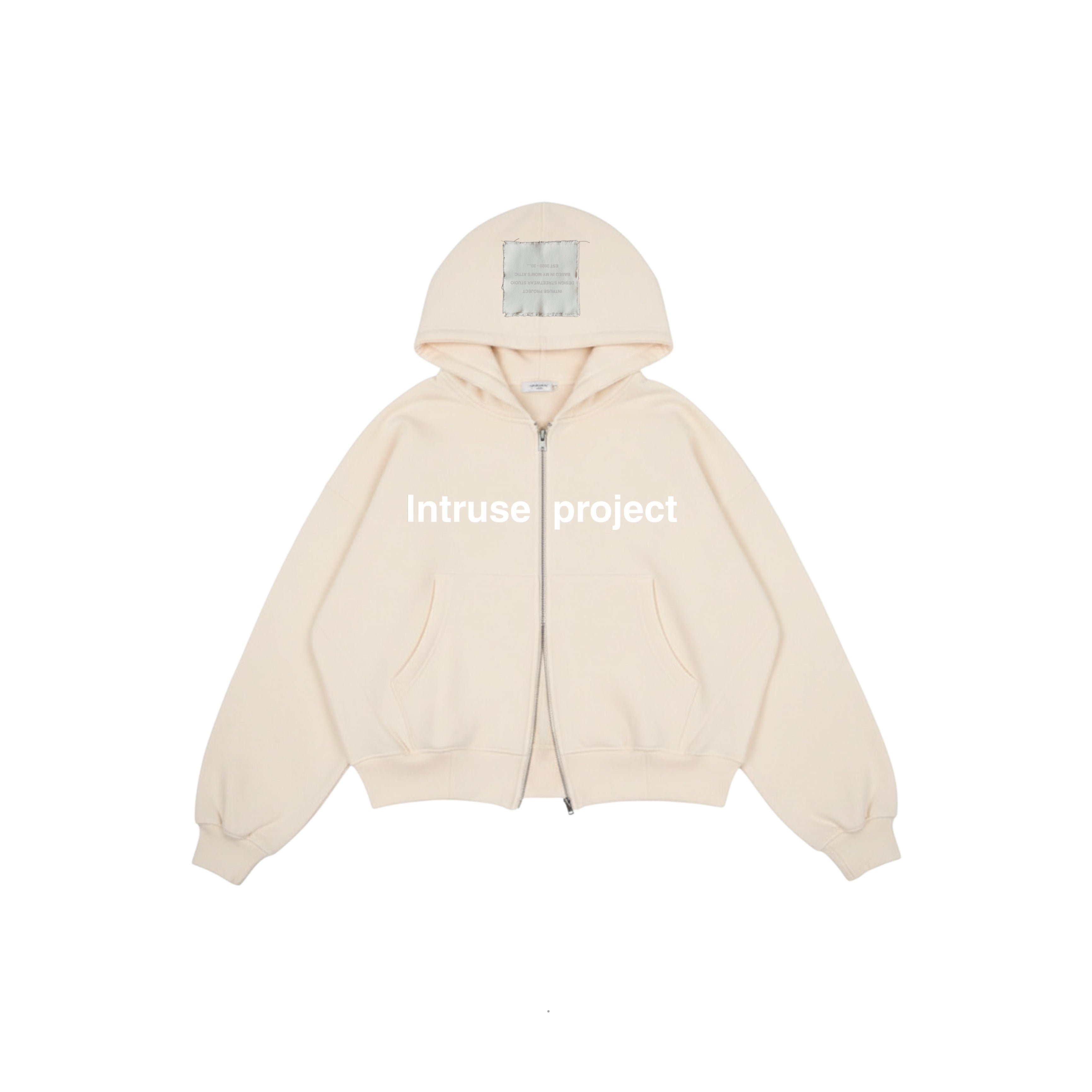 Double zip boxy hoodie
