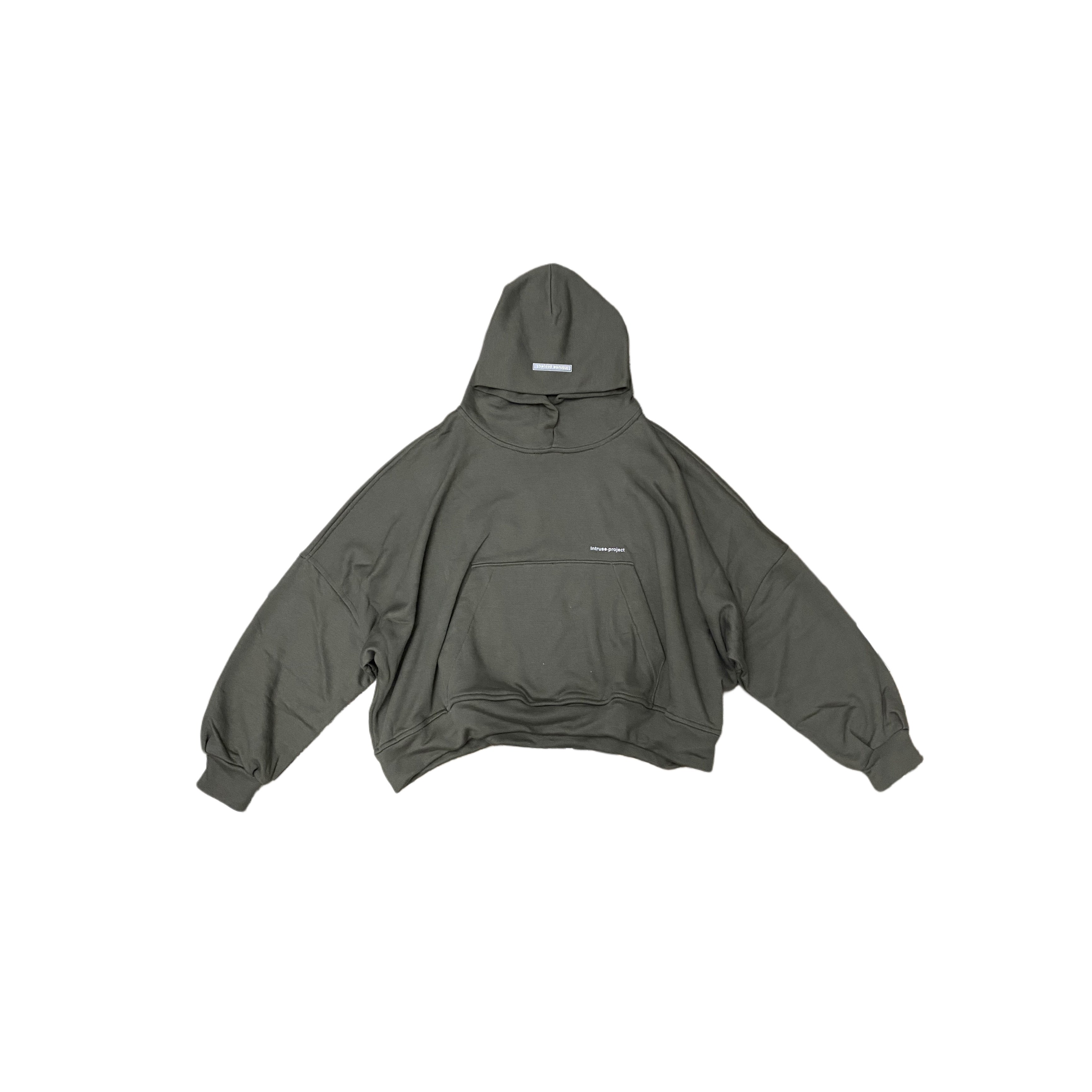 Oversize cropped hoodie V2 verde militar