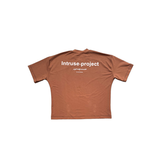 Oversize basic brown tee