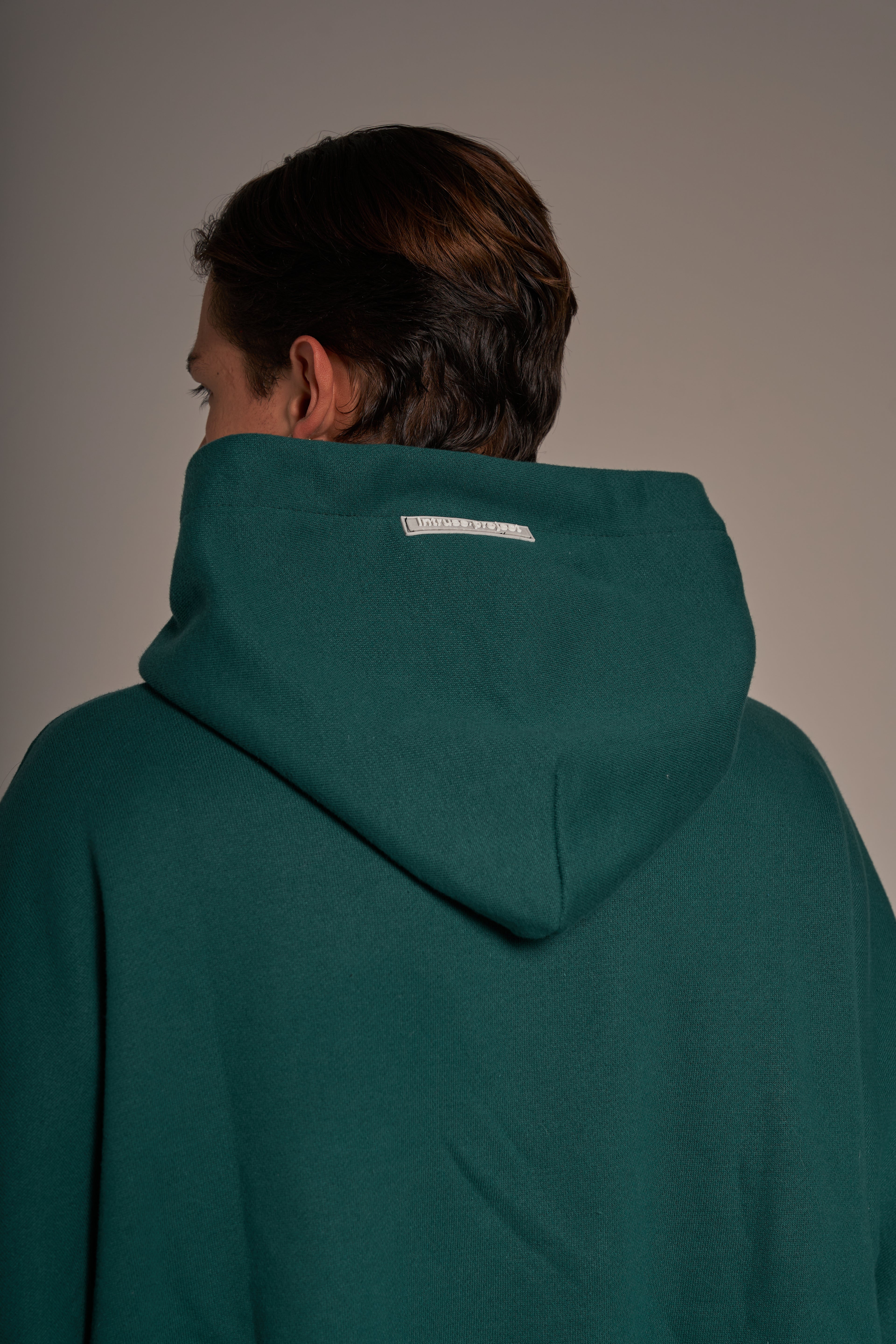 Oversize cropped hoodie V2 verde pino